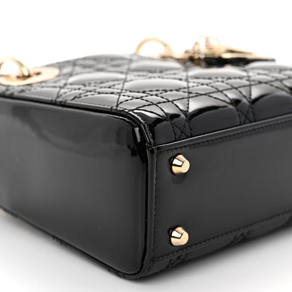Christian Dior Patent Cannage Mini Lady Dior Black 9 of 10