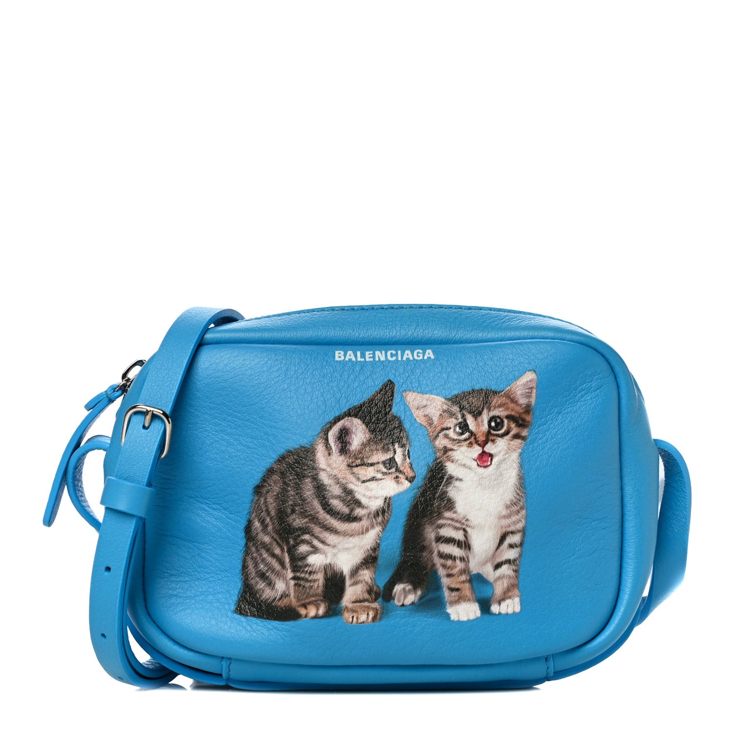 Calfskin XS Everyday Kittens Camera Bag Bleu
