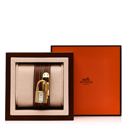 Hermes Stainless Steel Barenia 20mm Kelly Cadena Quartz Watch Fauve Fauve 6 of 6