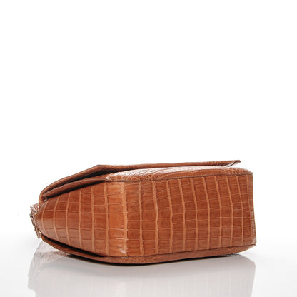 Nancy Gonzalez Crocodile Flap Shoulder Bag Light Brown 3 of 8