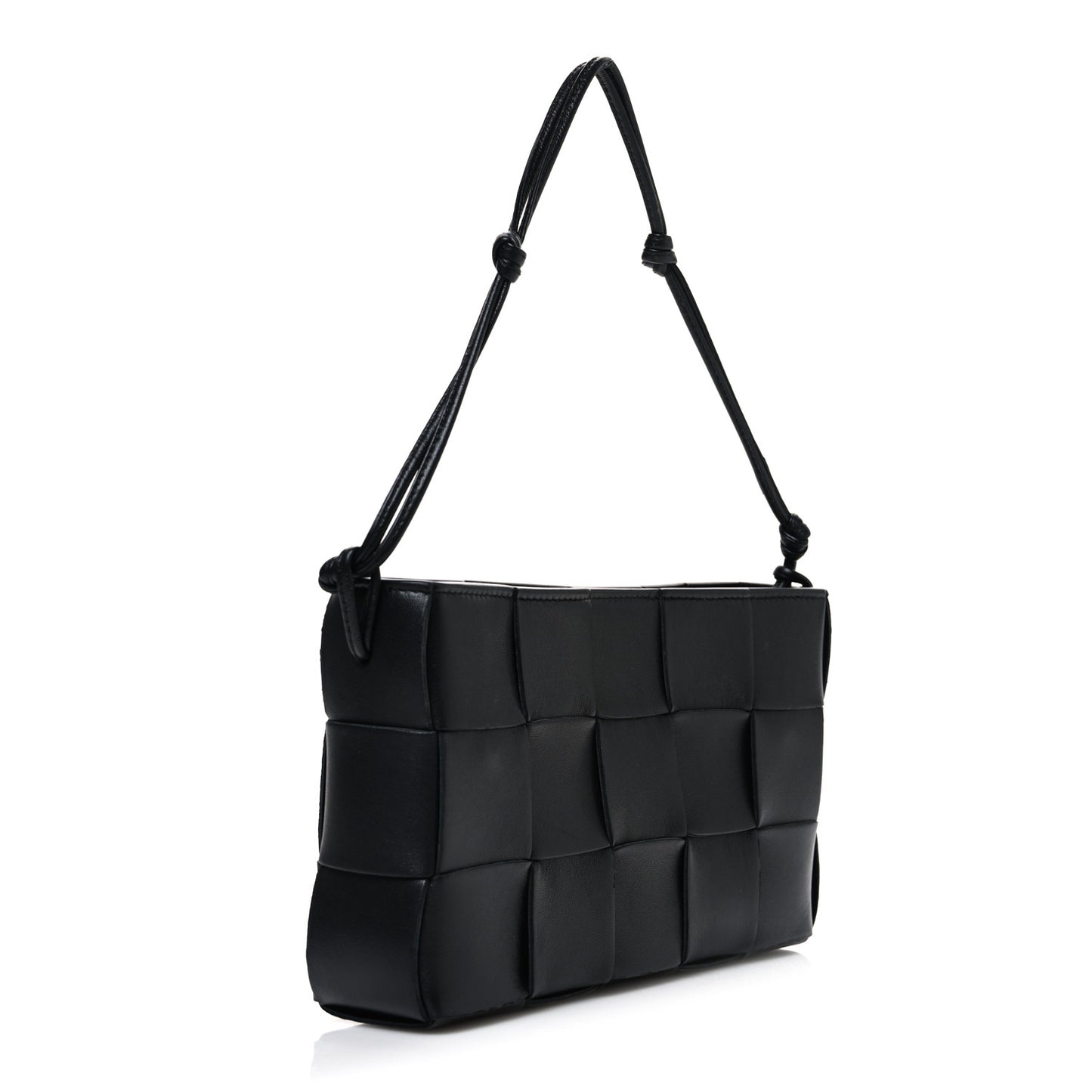 Calfskin Maxi Intrecciato Cassette Pouch On Strap Black
