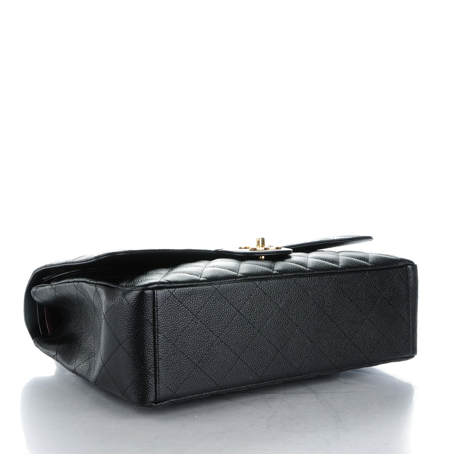 Caviar Quilted Maxi Double Flap Black