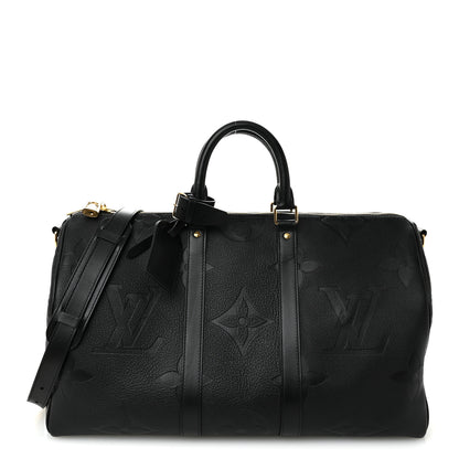 Louis Vuitton Empreinte Monogram Giant Keepall Bandouliere 45 Black 1 of 8