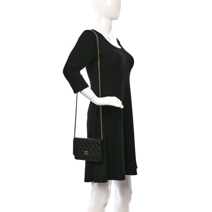 Chanel Lambskin Quilted Infinity Wallet On Chain WOC Black 2 of 10