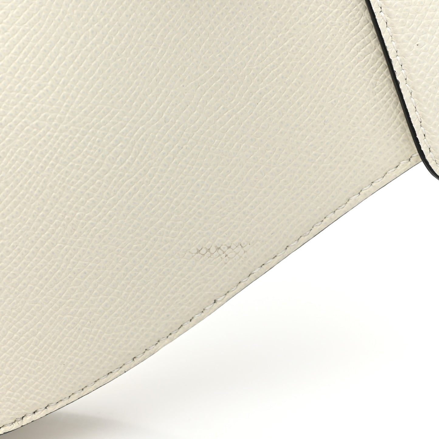 Grained Calfskin Saddle Bag With Strap Latte