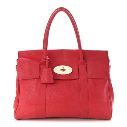 Mulberry Lizard Embossed Calfskin Bayswater Red 1 of 16