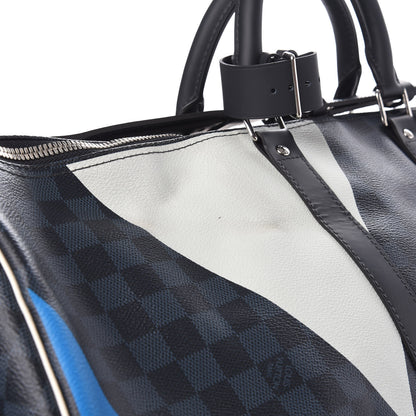Louis Vuitton Damier Cobalt America's Cup Regatta Keepall Bandouliere 55 11 of 11