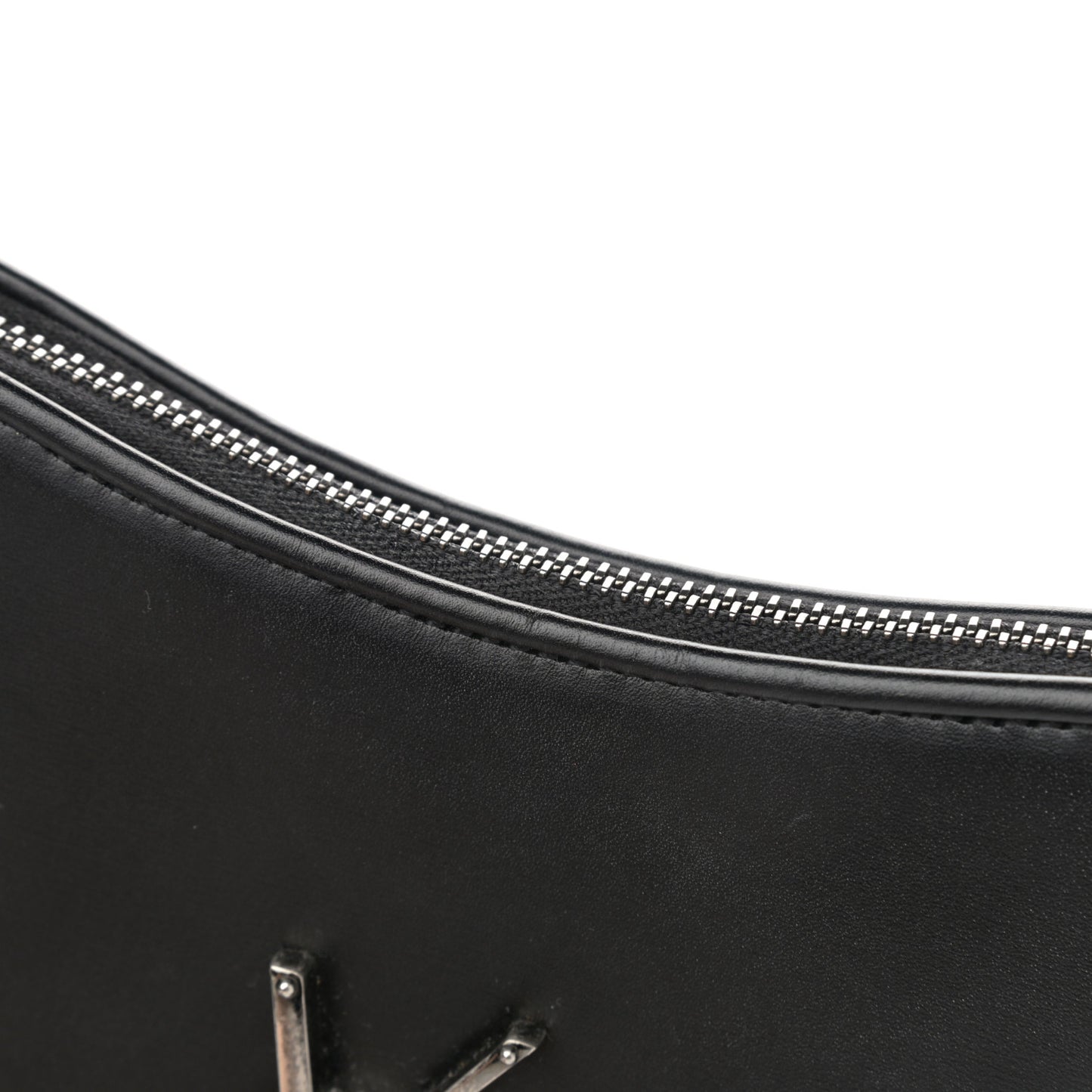 Calfskin Heart Monogram Crossbody Black