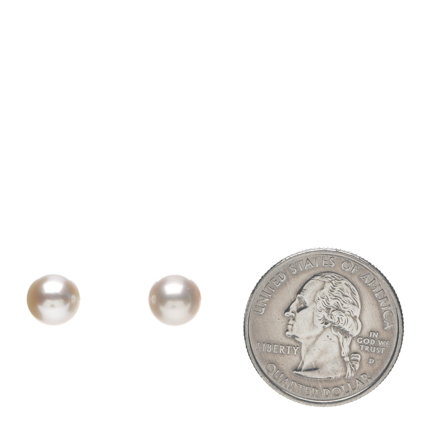 18K White Gold Akoya Pearl 8mm Signature Earrings