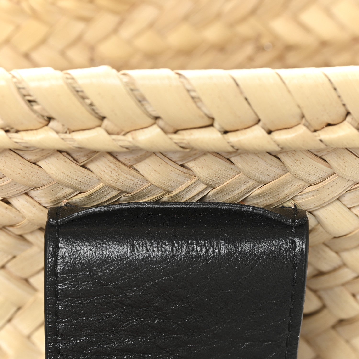 Chloe Raffia Smooth Calfskin Medium Sense Basket Black 6 of 12