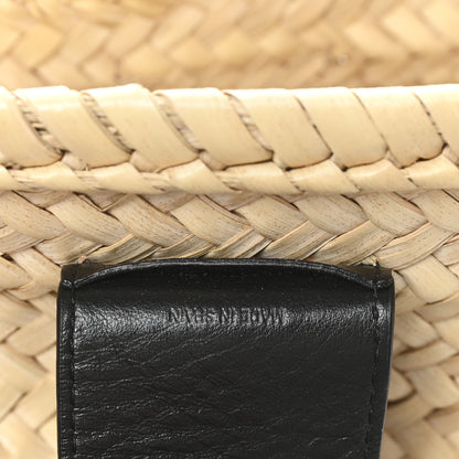 Chloe Raffia Smooth Calfskin Medium Sense Basket Black 6 of 12