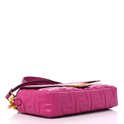 Fendi Nappa FF 1974 Embossed Baguette Ciclamino Pilar 4 of 11