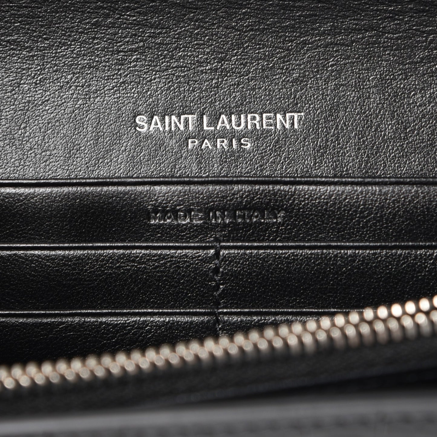 Calfskin Crocodile Embossed Large Monogram Flap Wallet Black