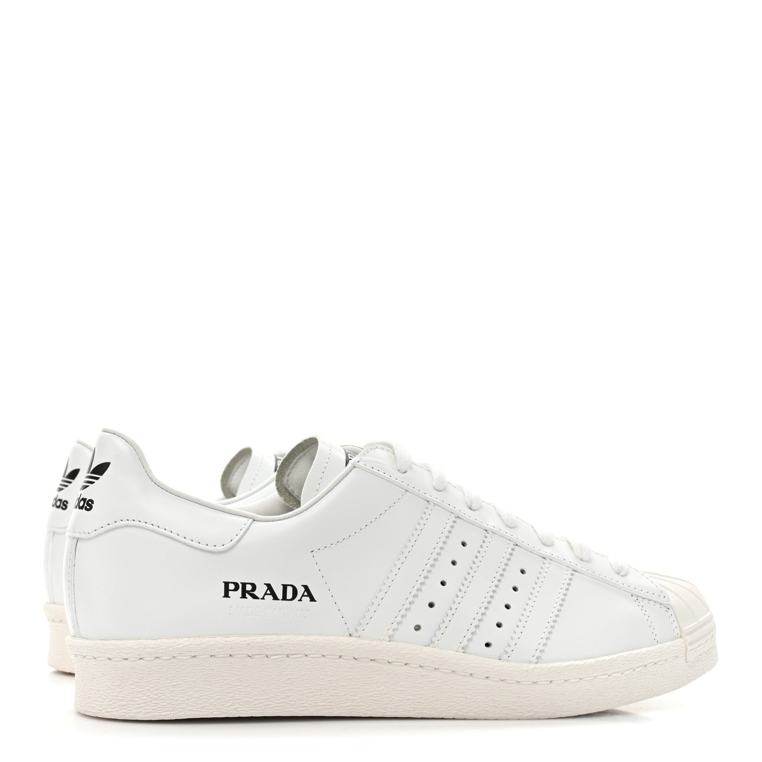 Prada X ADIDAS Calfskin Mens Superstar 450 Low Top Sneakers 8 White 5 of 10