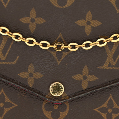 Louis Vuitton Monogram Pochette Felicie Chain Wallet Fuchsia 9 of 14