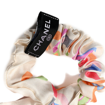 Chanel Silk CC Twilly Hair Tie White Multicolor 3 of 4