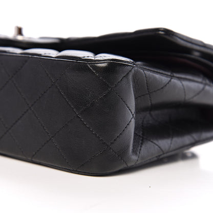 Chanel Lambskin Quilted Medium Double Flap Black 14 of 15