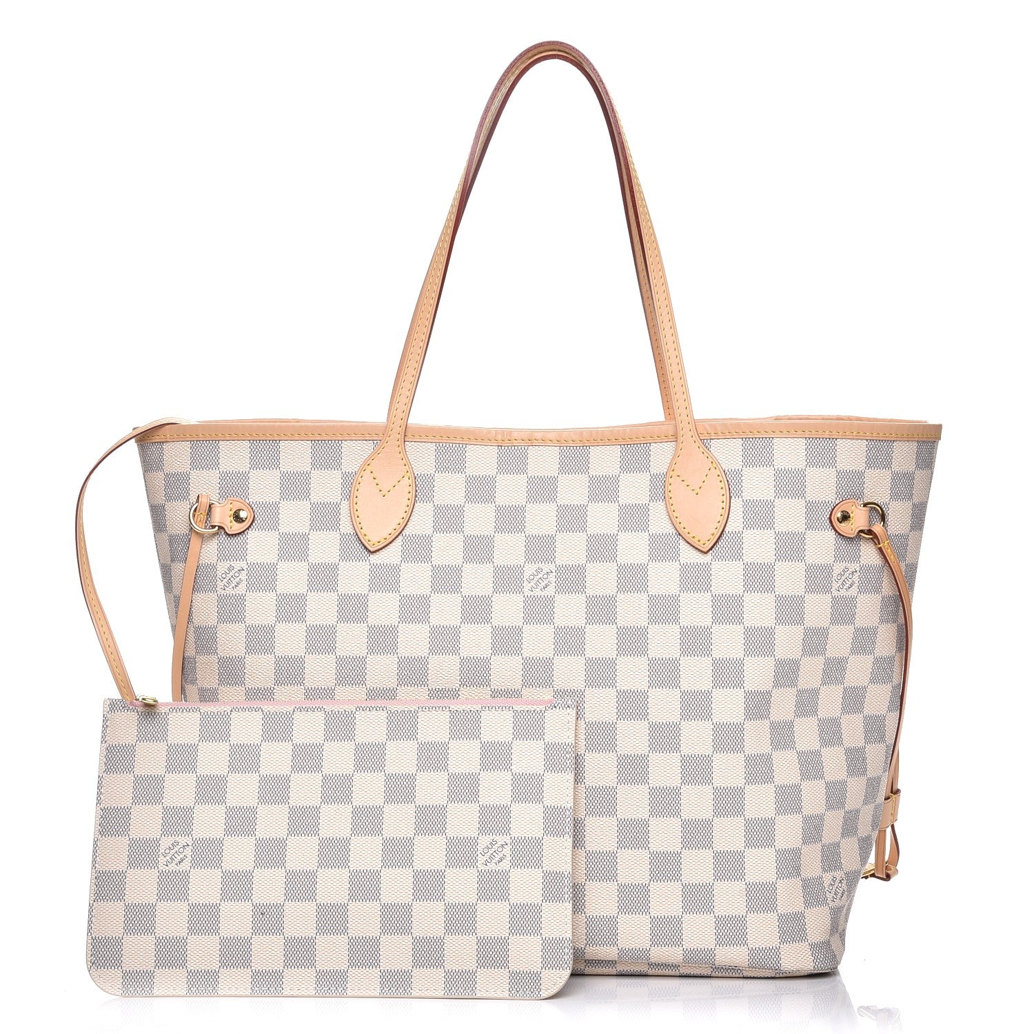 Louis Vuitton Damier Azur Neo Neverfull MM Rose Ballerine 1 of 9