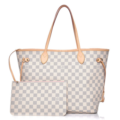 Louis Vuitton Damier Azur Neo Neverfull MM Rose Ballerine 1 of 9