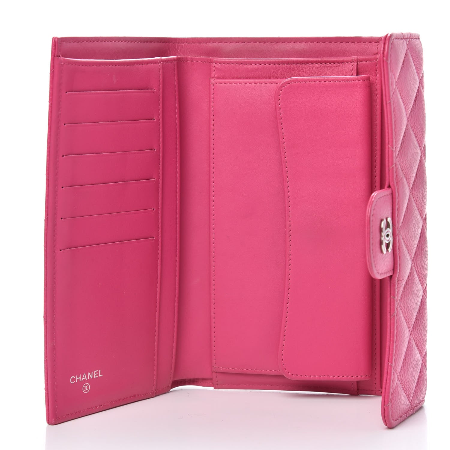 Chanel Caviar Quilted Large Flap Wallet Pink 5 of 15
