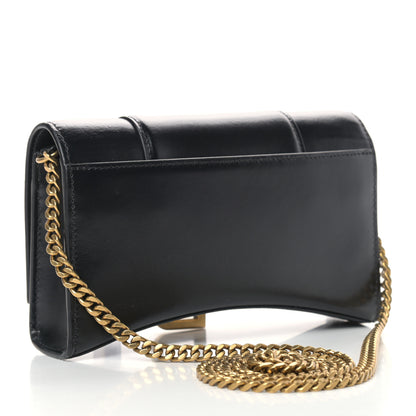 Balenciaga Shiny Box Calfskin Hourglass Chain Bag Black 2 of 8