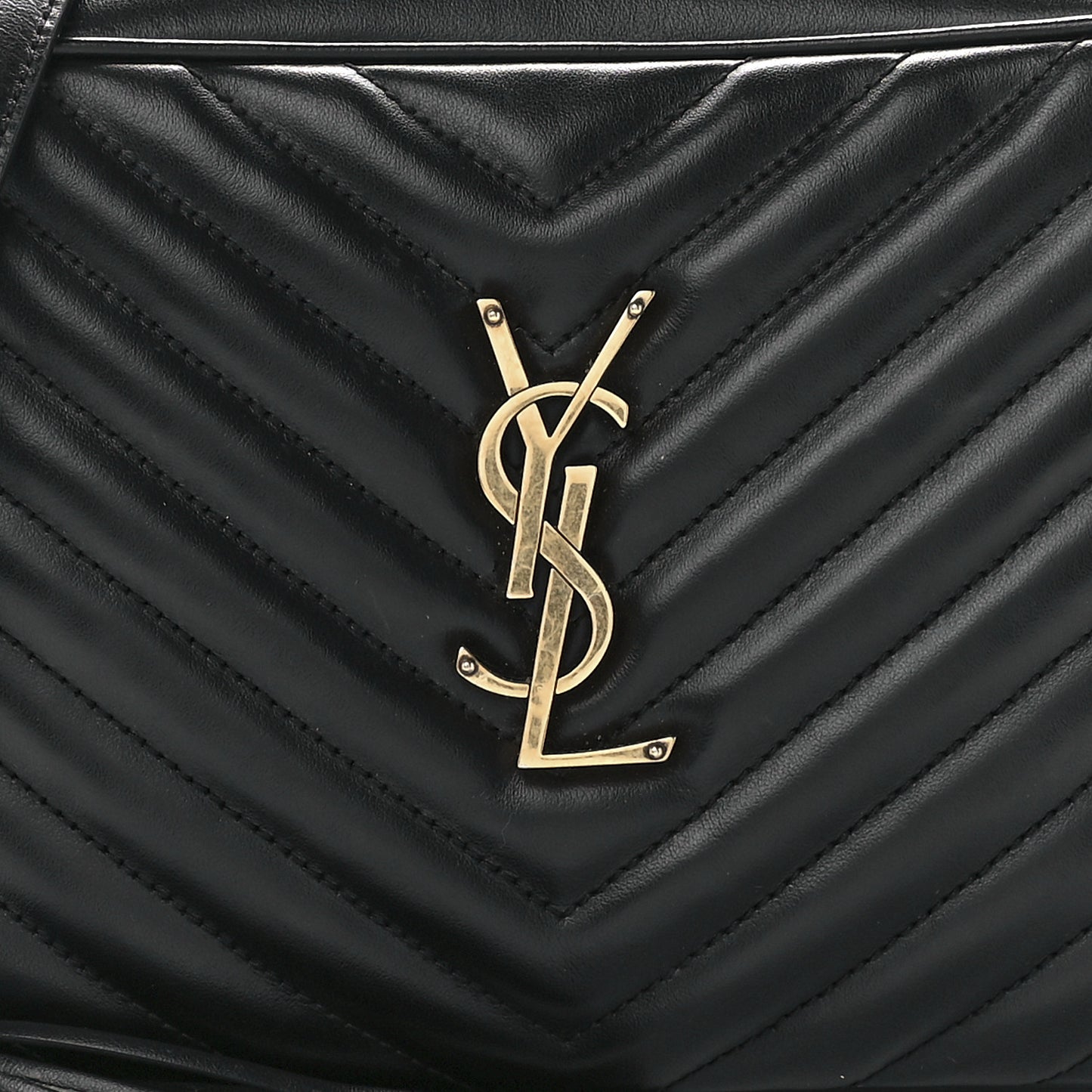 Calfskin Matelasse Monogram Lou Camera Bag Black