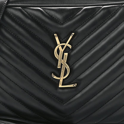 Saint Laurent Calfskin Matelasse Monogram Lou Camera Bag Black 8 of 11