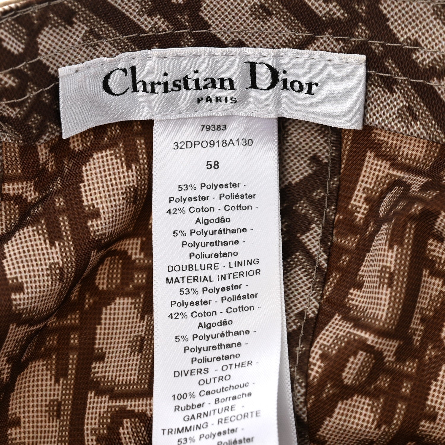 Christian Dior Polyester Baseball Hat Cap Beige 8 of 9