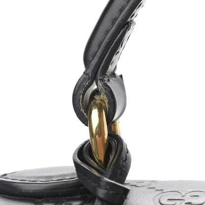 Gucci Guccissima Signature Small Padlock Top Handle Bag Black 15 of 16