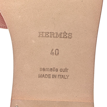 Hermes Epsom Oran Sandals 40 Rose Aube 6 of 8