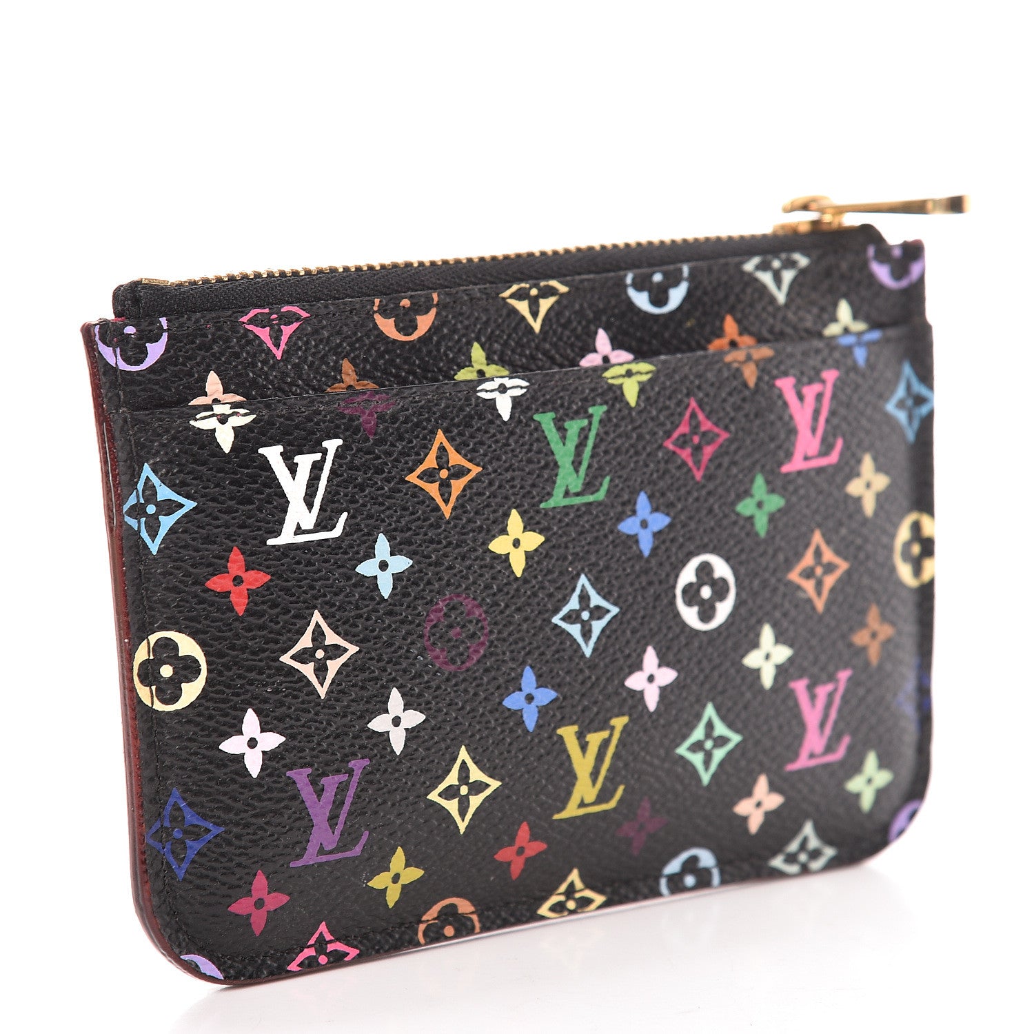 Louis Vuitton Monogram Multicolor Key Pouch Black Grenade 3 of 9
