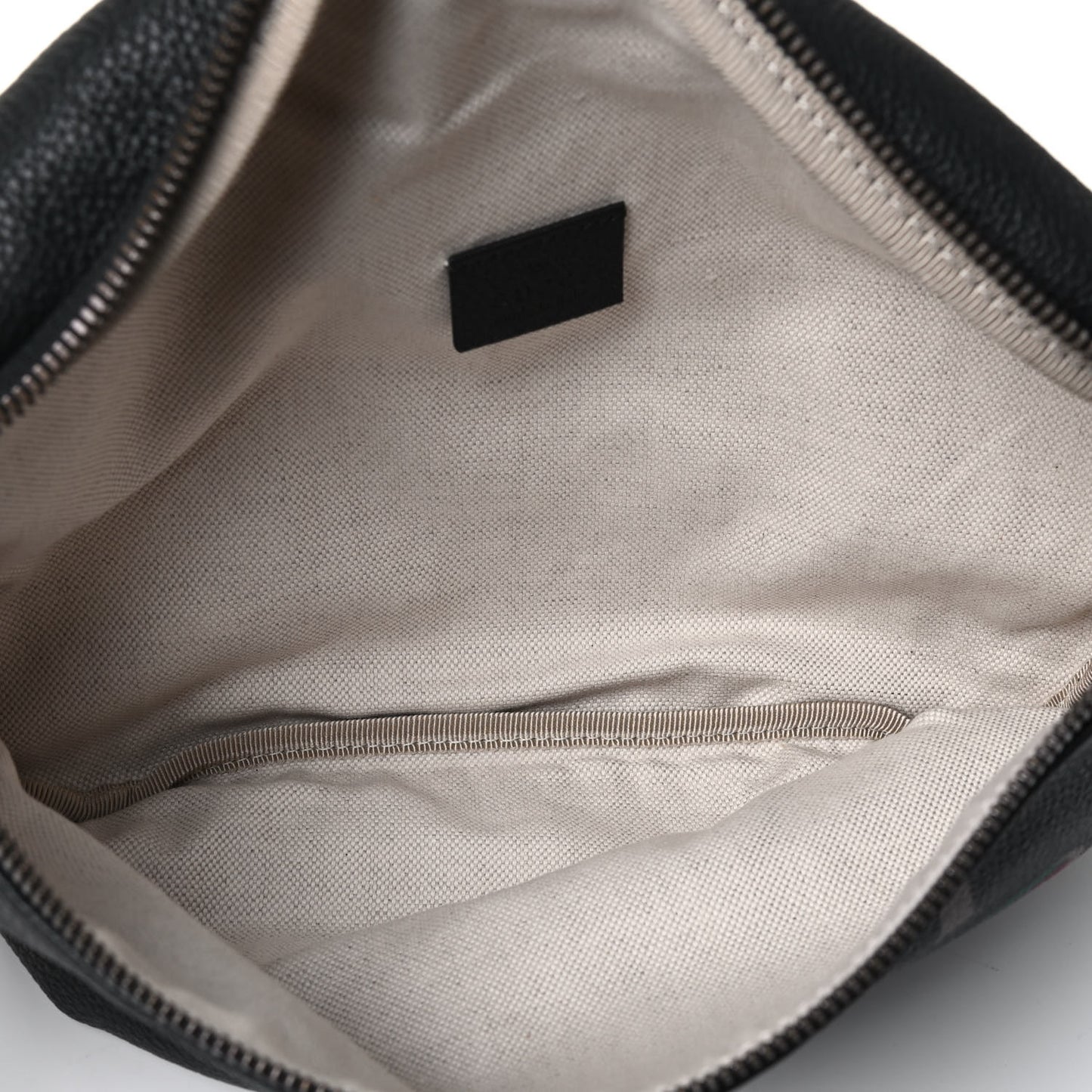Grained Calfskin Logo Belt Bag Black
