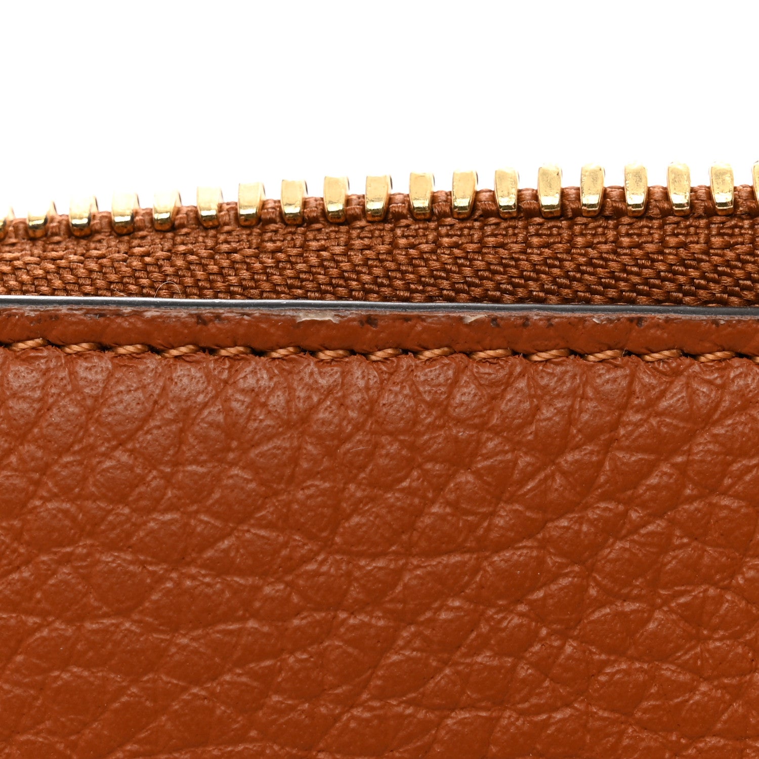 Chloe Calfskin Alphabet Flat Pouch Clutch Tan 13 of 14