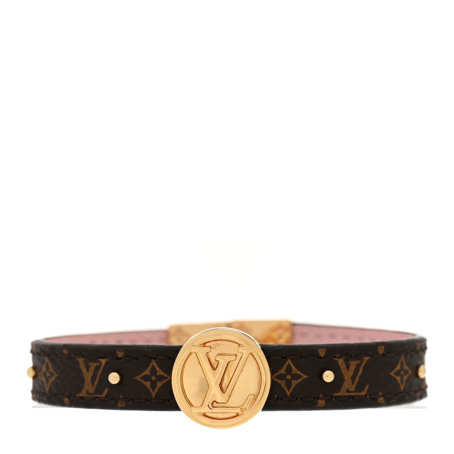 Louis Vuitton Monogram LV Circle Reversible Bracelet Rose Ballerine 1 of 6