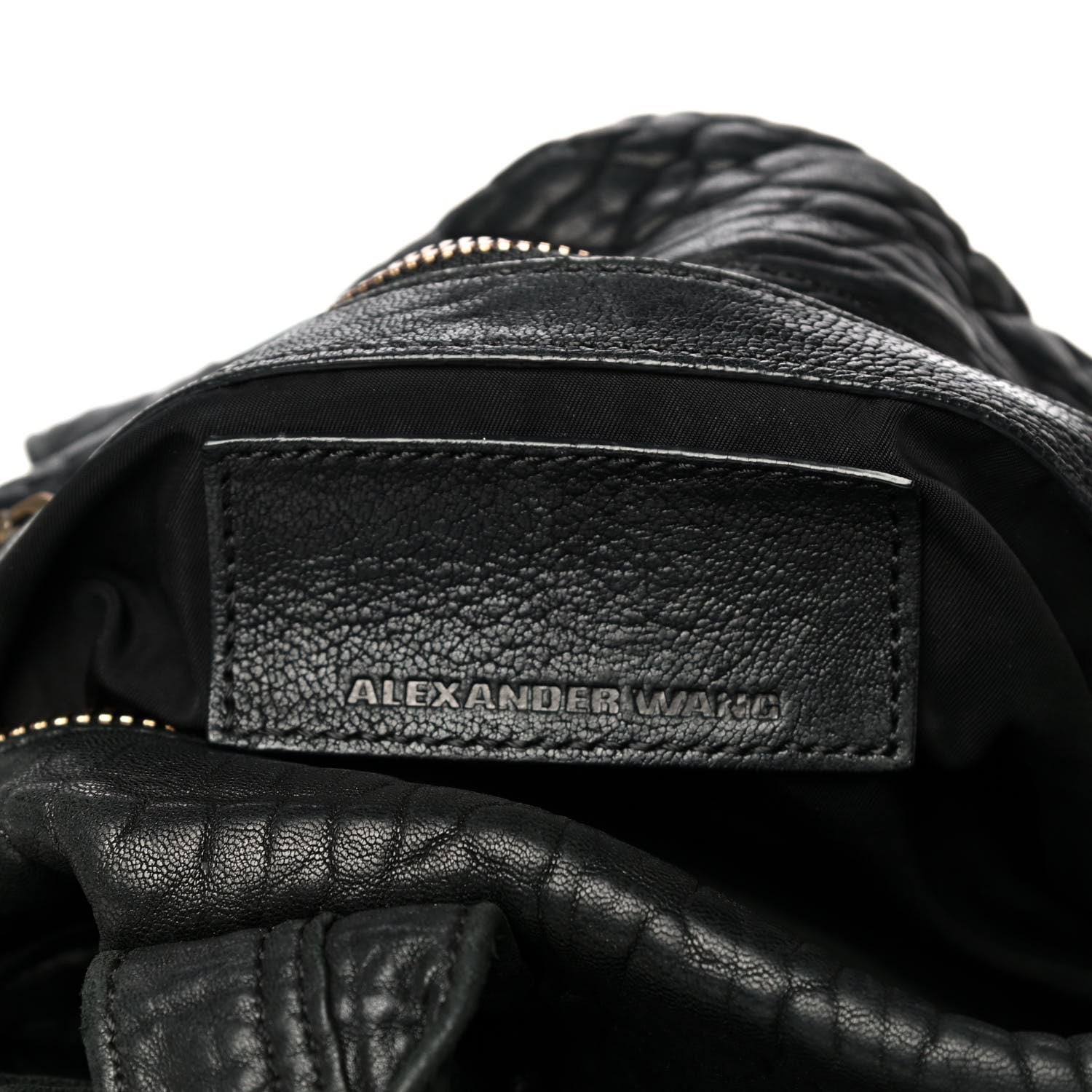 Alexander Wang Pebbled Lambskin Rocco Black Antique Brass Hardware 7 of 10