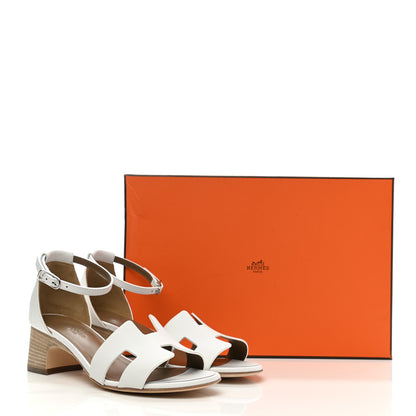 Hermes Calfskin Encens 50 Sandals 36 White 9 of 9