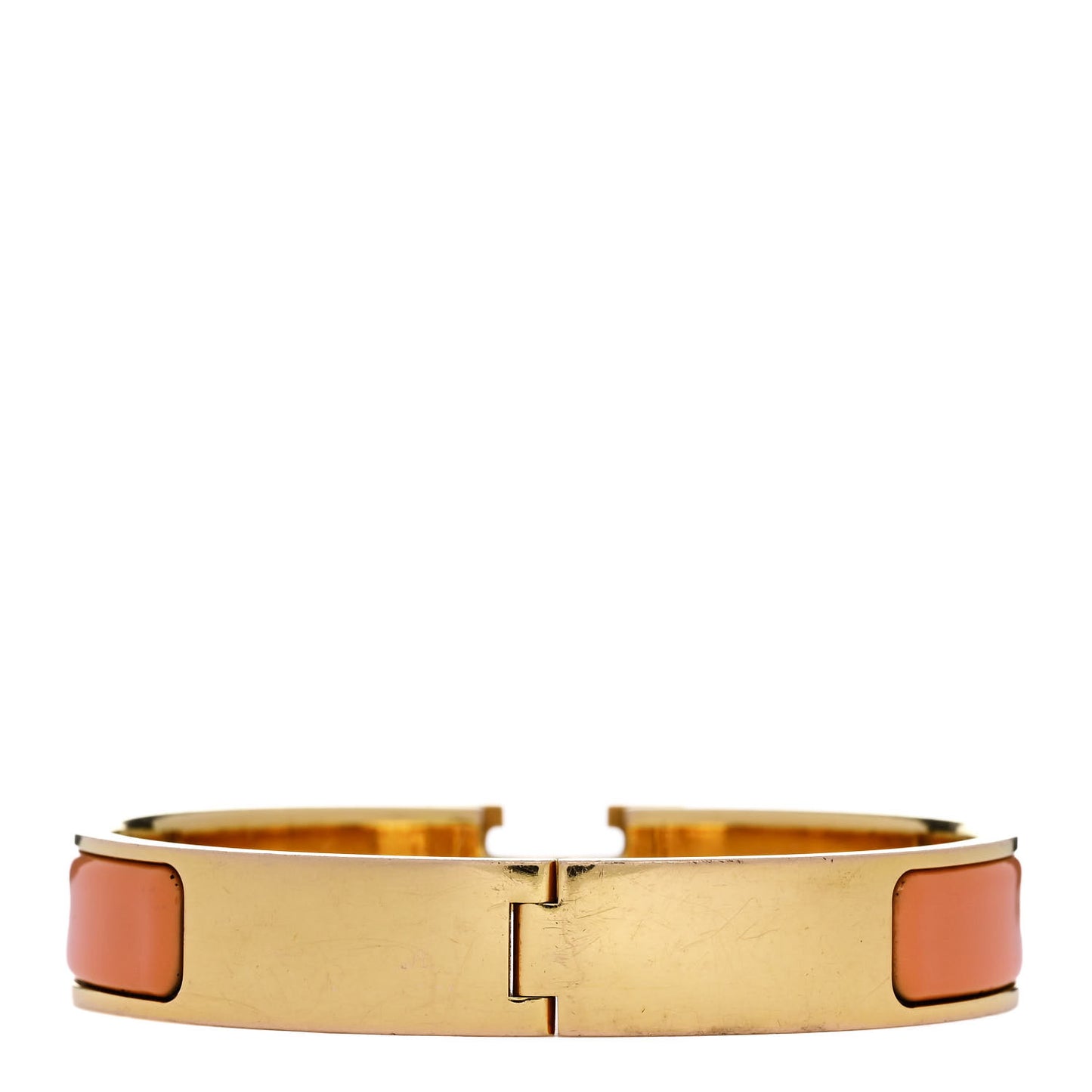 Enamel Narrow Clic Clac H Bracelet GM Peach Melba