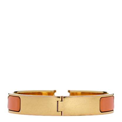 Hermes Enamel Narrow Clic Clac H Bracelet GM Peach Melba 3 of 4