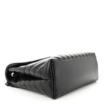 Saint Laurent Calfskin Y Quilted Monogram Monochrome Medium Loulou Chain Satchel Black 4 of 11