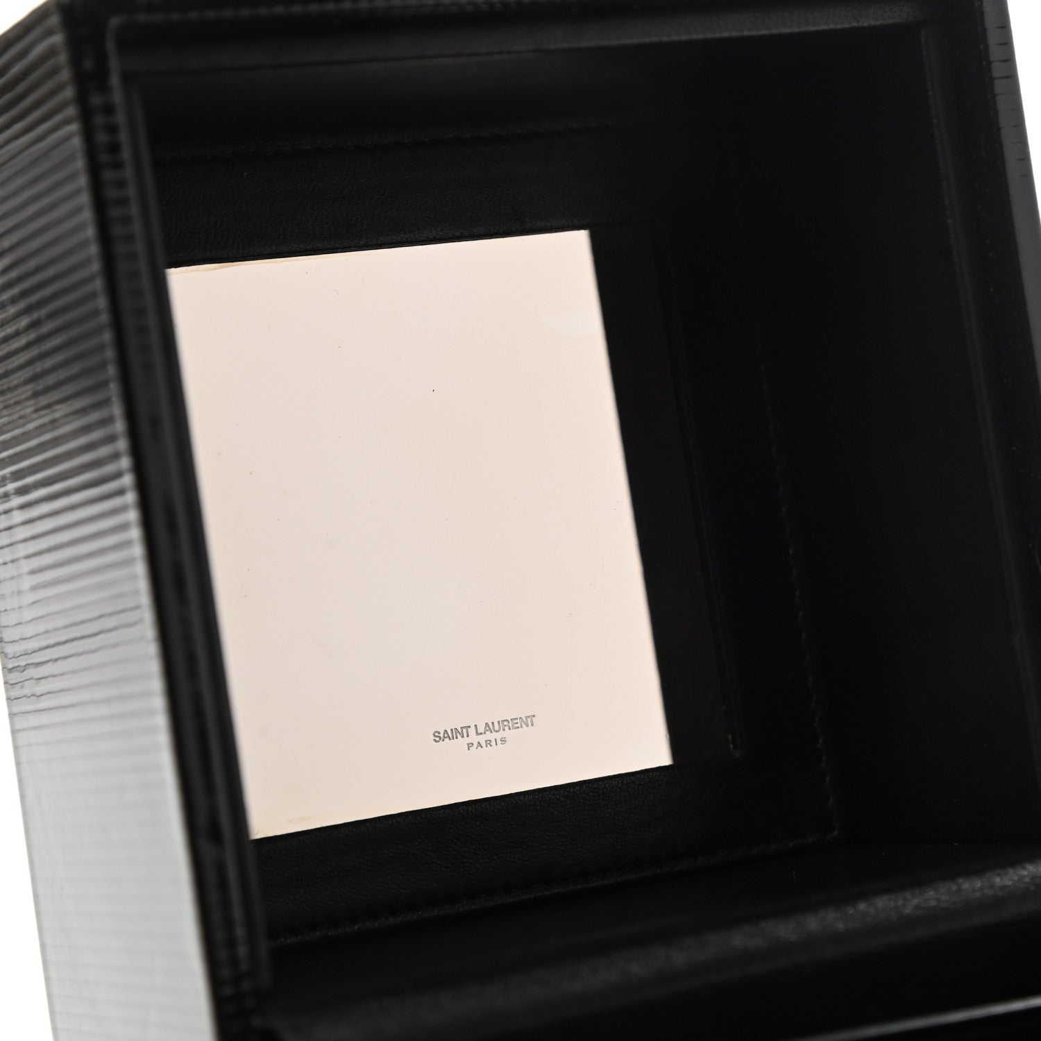 Saint Laurent Patent Jerry Cube Box Clutch Black 7 of 7