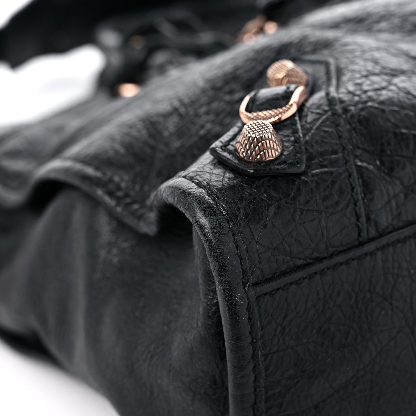 Agneau Giant 12 Rose Gold Hardware City Black