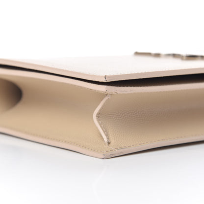 Saint Laurent Grain De Poudre Classic Kate Monogram Clutch Nude Powder 5 of 9