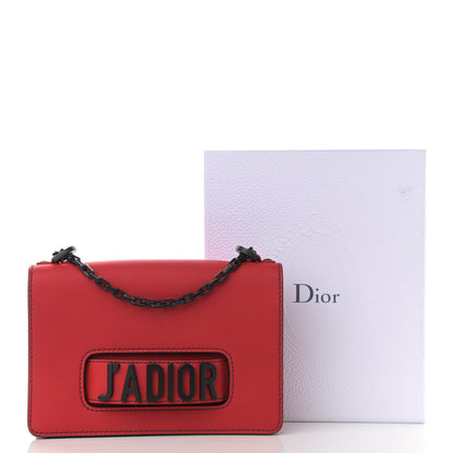 Christian Dior Ultra Matte Calfskin J'Adior Chain Flap Bag Red Black 10 of 10
