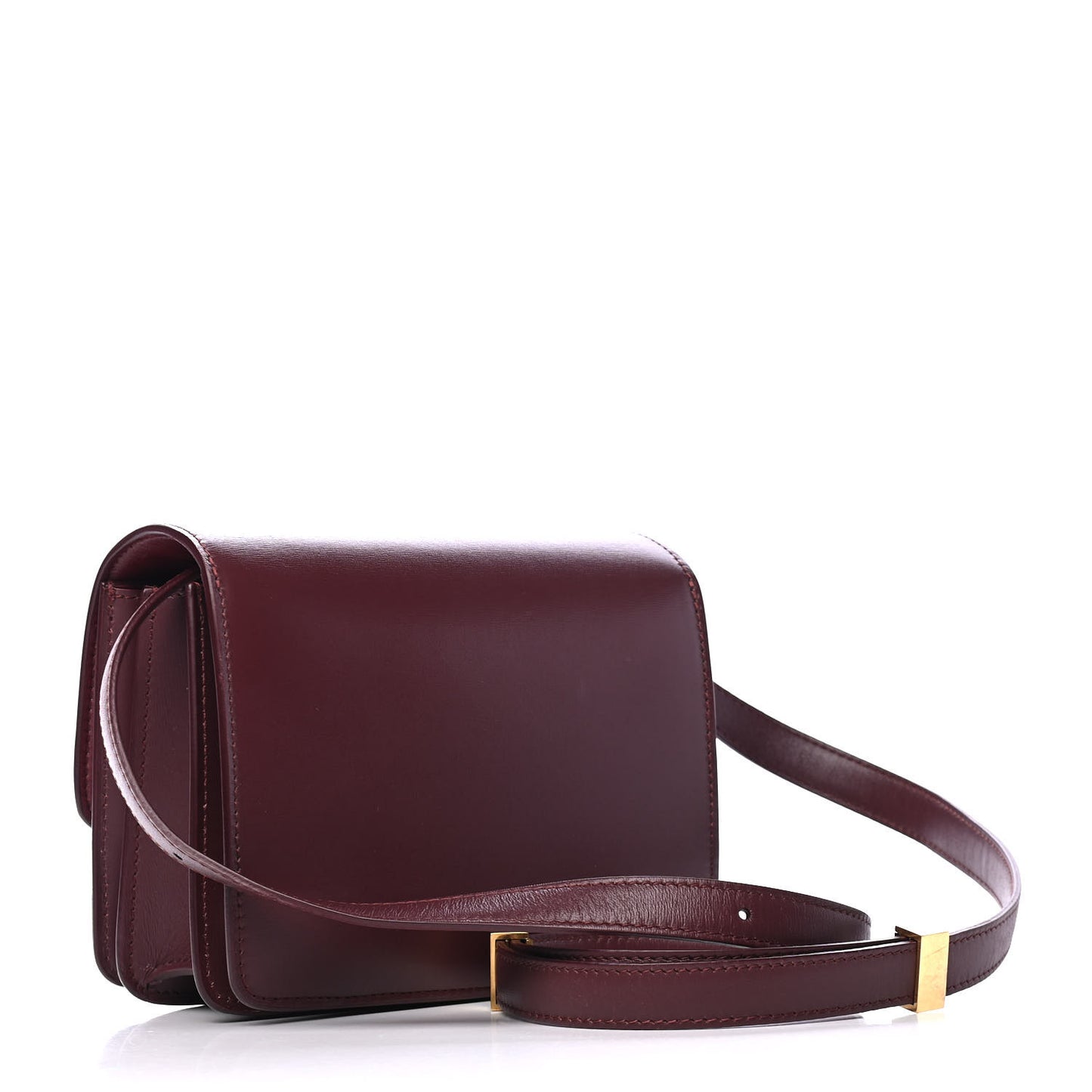 Box Calfskin Small Classic Box Flap Bag Burgundy