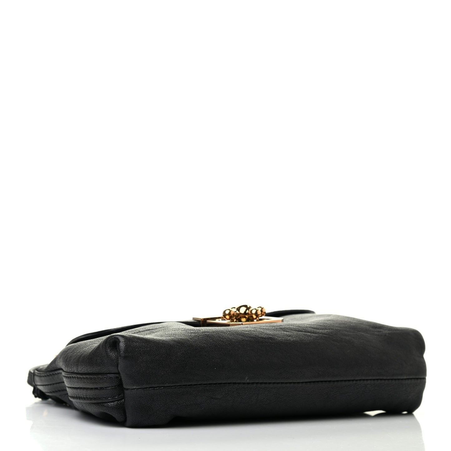 Goatskin Medium Elsie Shoulder Bag Black