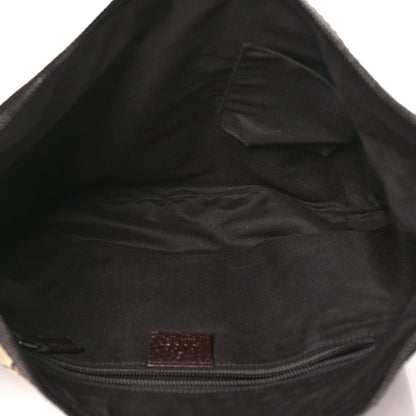 Gucci Monogram Web Medium Half Moon Hobo Dark Brown 5 of 12