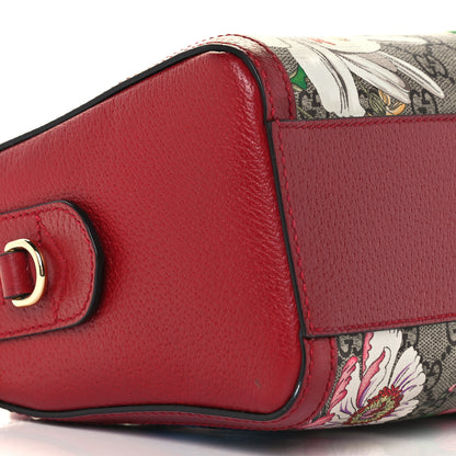 Gucci GG Supreme Monogram Flora Web Medium Ophidia Boston Red 10 of 11