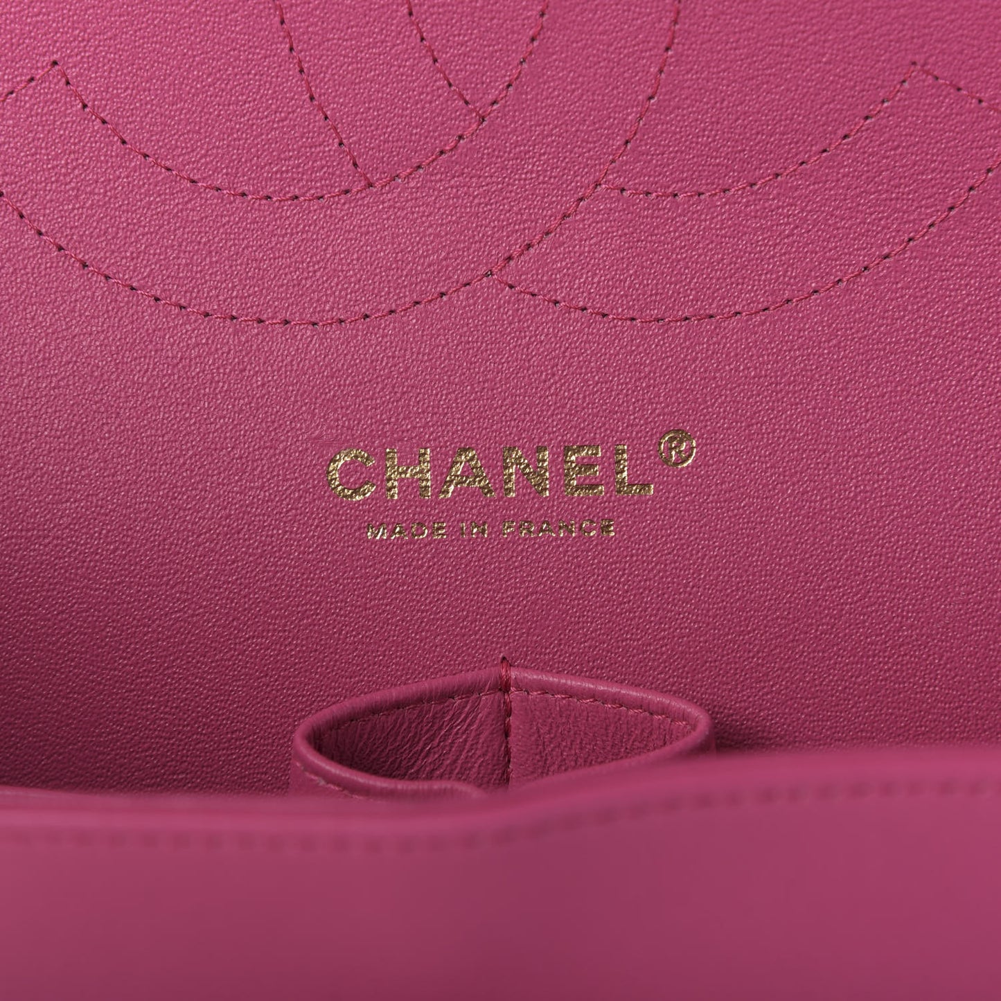 Lambskin Quilted Jumbo Double Flap Fuchsia