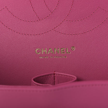 Chanel Lambskin Quilted Jumbo Double Flap Fuchsia 8 of 10