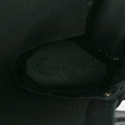 Chanel Tweed Patent Calfskin Sneaker High Boots 39 Black 7 of 10